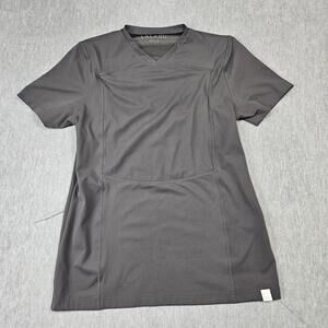 Lalabu Shirt Mens Medium Gray Dad Shirt V-Neck Short Sleeve Babywearing Carrier